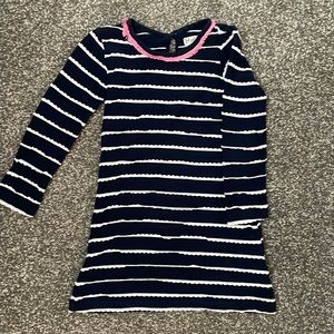 Hartley Navy with White Scallop Dress